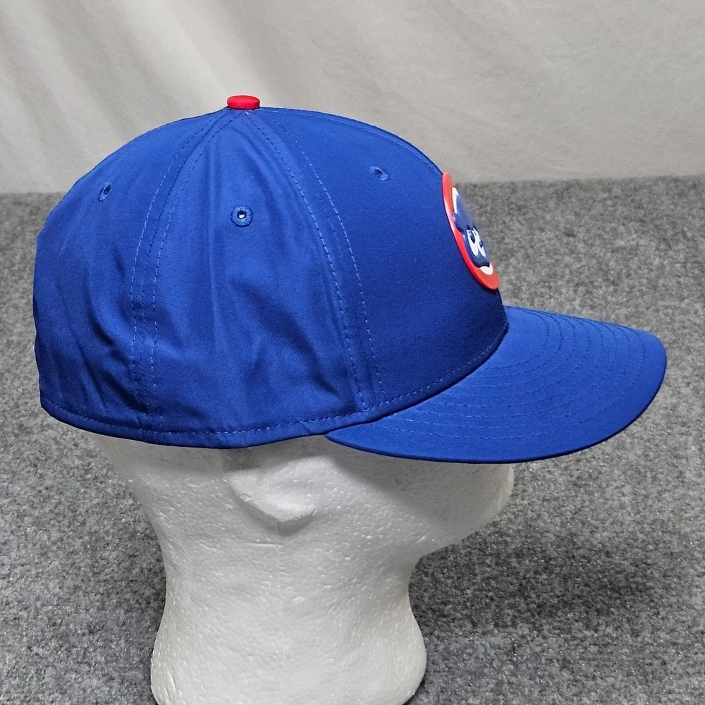 Chicago Cubs New Era Fitted Hat 7 1/2 Blue MLB 59FIFTY Authentic Performance Cap